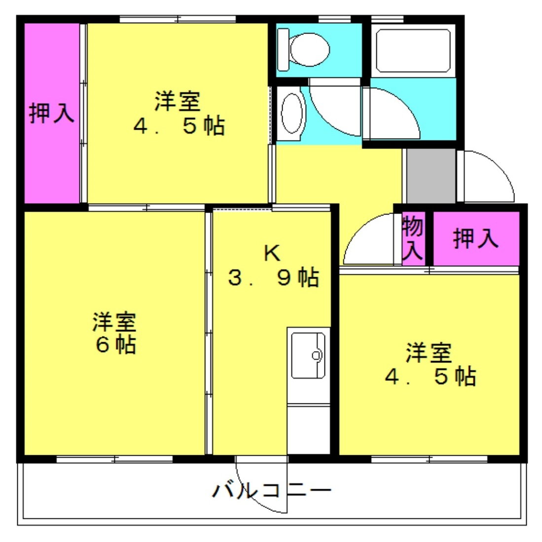 兵庫県三木市志染町西自由が丘２ 志染駅 3K マンション 賃貸物件詳細