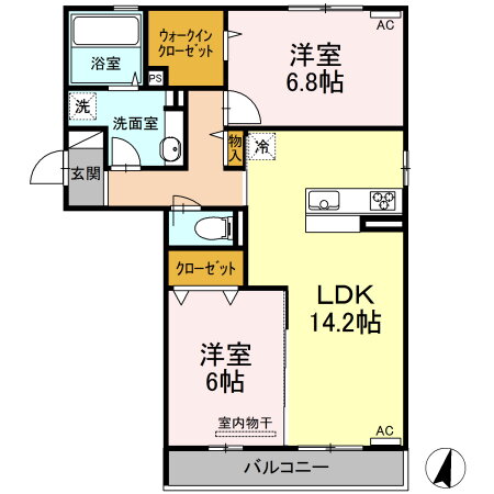 広島県福山市駅家町大字江良 駅家駅 2LDK アパート 賃貸物件詳細