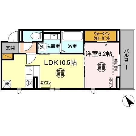 Ｄ－ＲＯＯＭ花園 2階 1LDK 賃貸物件詳細