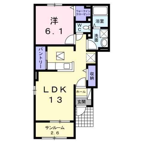 岡山県赤磐市下市 瀬戸駅 1LDK アパート 賃貸物件詳細