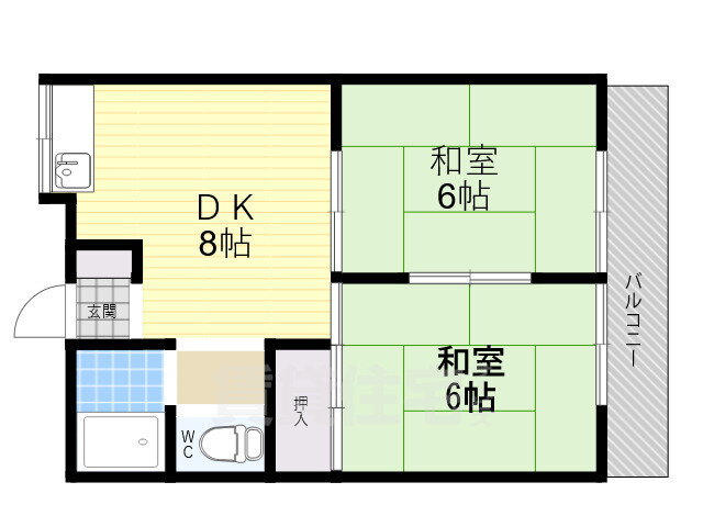 グレイスマンション３番館 3階 2DK 賃貸物件詳細