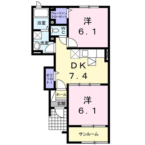 スエルテ 1階 2DK 賃貸物件詳細