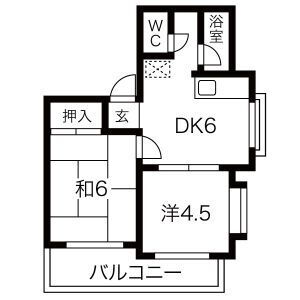 愛知県稲沢市稲島１１ 国府宮駅 2DK マンション 賃貸物件詳細