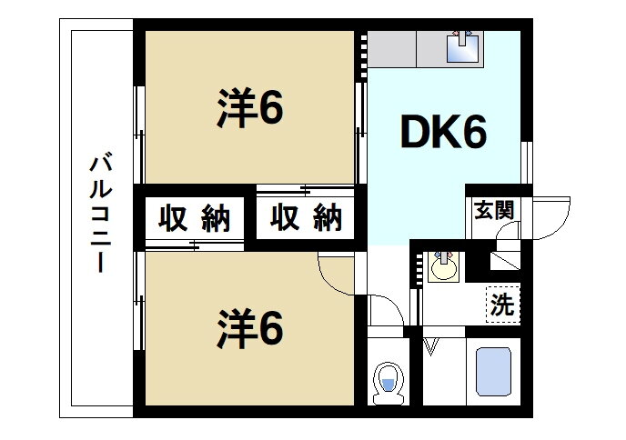 奈良県奈良市左京４ 高の原駅 2DK アパート 賃貸物件詳細