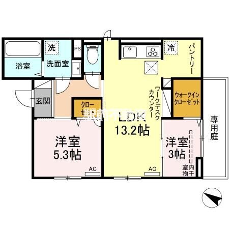 福岡県大野城市大城４ 白木原駅 2LDK アパート 賃貸物件詳細