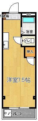 福岡県久留米市原古賀町 花畑駅 1K アパート 賃貸物件詳細