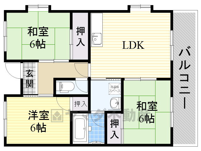 エクレール五月が丘 4階 3LDK 賃貸物件詳細