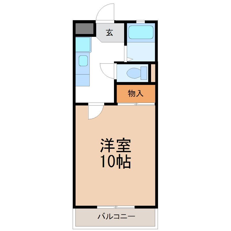 サンシティデンマークＩＩ 3階 1K 賃貸物件詳細