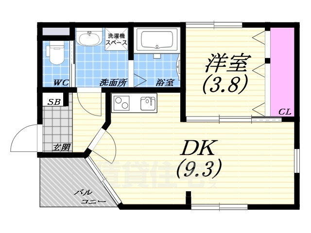 兵庫県西宮市笠屋町 東鳴尾駅 1DK アパート 賃貸物件詳細
