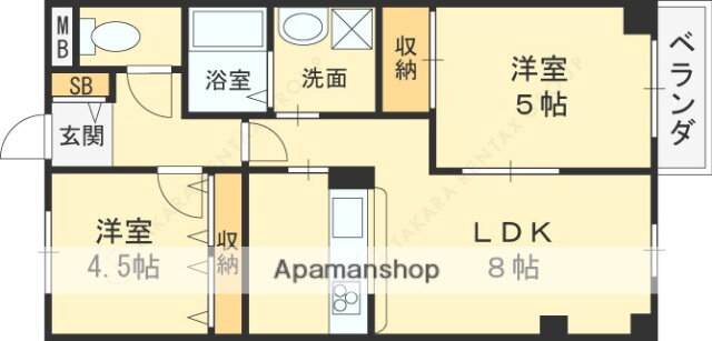 大阪府交野市向井田１ 交野市駅 2DK マンション 賃貸物件詳細