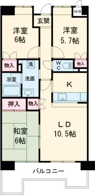 奈良県奈良市佐保台西町 平城山駅 3LDK マンション 賃貸物件詳細