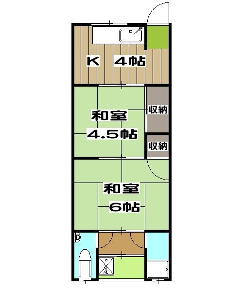京都府京都市西京区樫原久保町 桂駅 2DK アパート 賃貸物件詳細