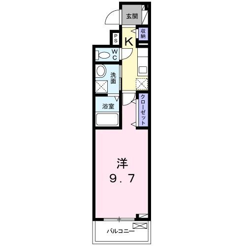 セレーノ東生駒Ｃ 2階 1K 賃貸物件詳細