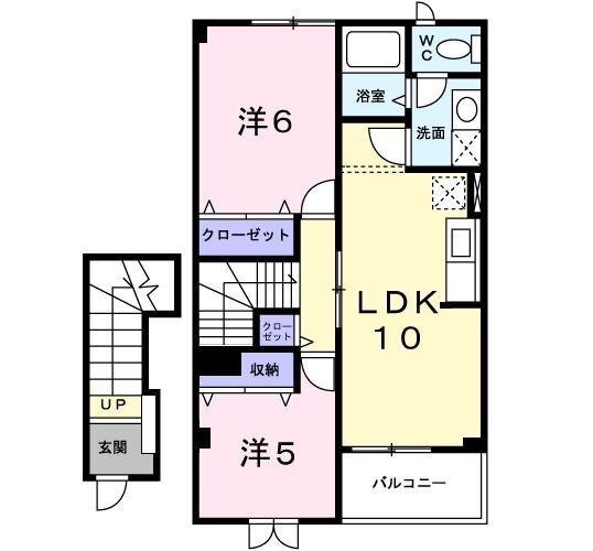 兵庫県明石市立石２ 林崎松江海岸駅 2LDK アパート 賃貸物件詳細