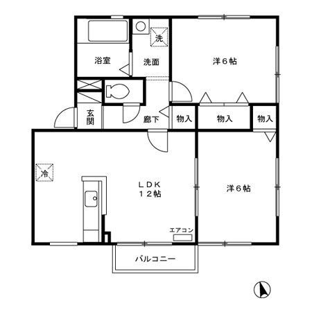 秋田県秋田市広面字野添 秋田駅 2LDK アパート 賃貸物件詳細