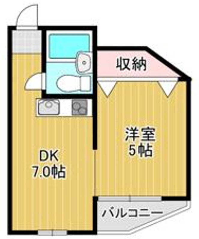 山坂マンション 4階 1DK 賃貸物件詳細