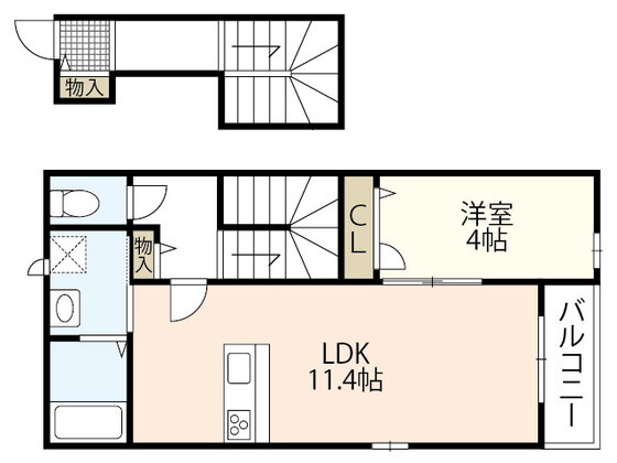 広島県広島市中区江波南１ 江波駅 1LDK アパート 賃貸物件詳細