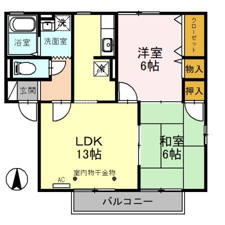 石川県白山市八ツ矢町 松任駅 2LDK アパート 賃貸物件詳細