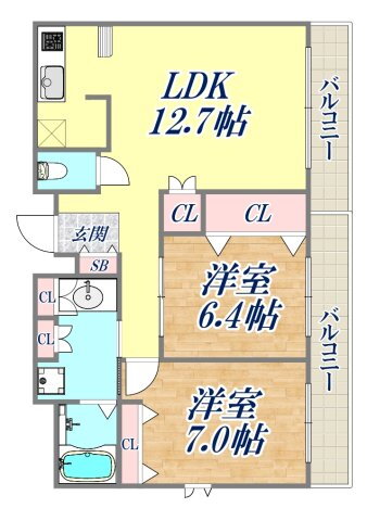 兵庫県神戸市中央区加納町２ 三ノ宮駅 2LDK マンション 賃貸物件詳細