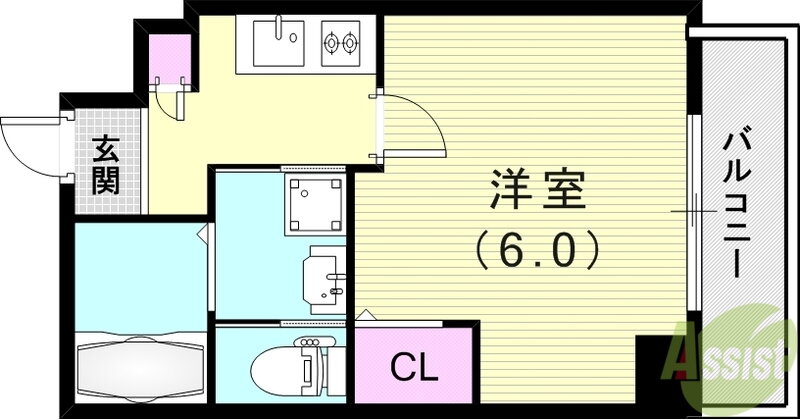 兵庫県尼崎市昭和通１ 大物駅 1K マンション 賃貸物件詳細
