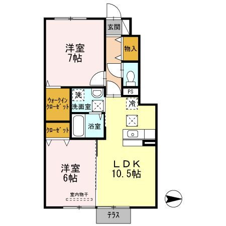和歌山県和歌山市新在家 紀伊中ノ島駅 2LDK アパート 賃貸物件詳細