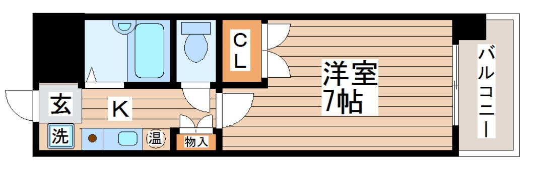 サンシティ五橋 3階 1K 賃貸物件詳細