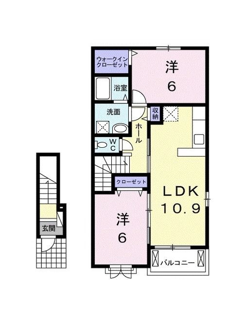 熊本県宇城市松橋町久具 松橋駅 2LDK アパート 賃貸物件詳細