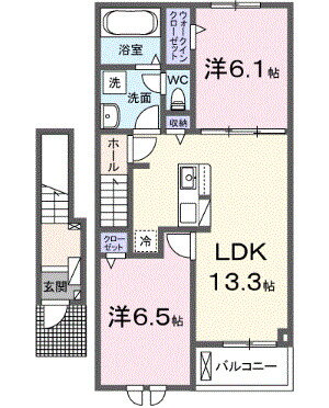 福岡県北九州市小倉南区横代東町３ 安部山公園駅 2LDK アパート 賃貸物件詳細