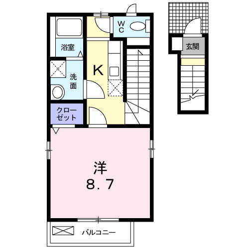 東京都日野市大字日野 甲州街道駅 1K アパート 賃貸物件詳細