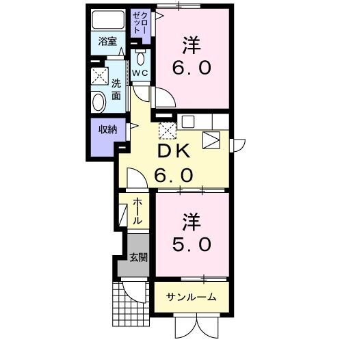 富山県滑川市高月町 西滑川駅 2DK アパート 賃貸物件詳細