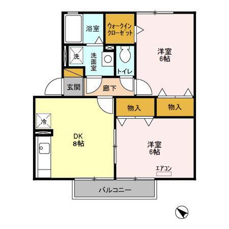 茨城県笠間市旭町 友部駅 2DK アパート 賃貸物件詳細