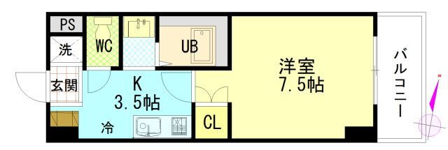 アトラクティブハイム 7階 1K 賃貸物件詳細