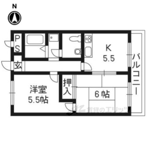 京都府京都市西京区御陵内町 桂駅 2DK マンション 賃貸物件詳細