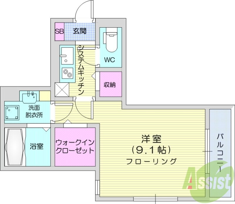 宮城県仙台市青葉区広瀬町 国際センター駅 1K アパート 賃貸物件詳細