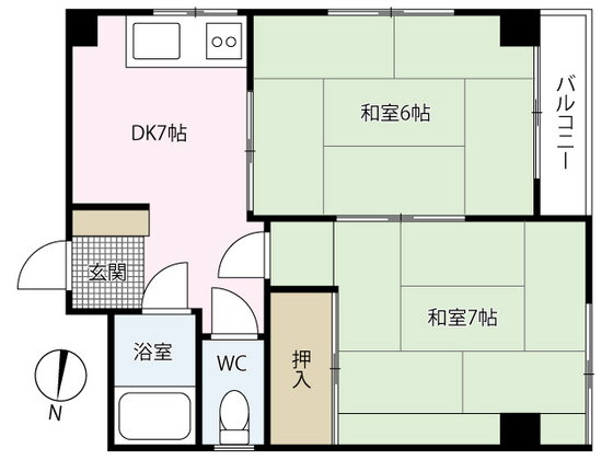広島県広島市東区二葉の里１ 広島駅 2DK マンション 賃貸物件詳細