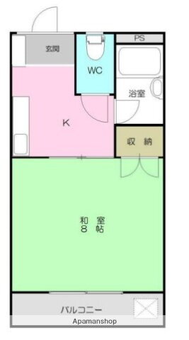 福岡マンション 3階 1K 賃貸物件詳細