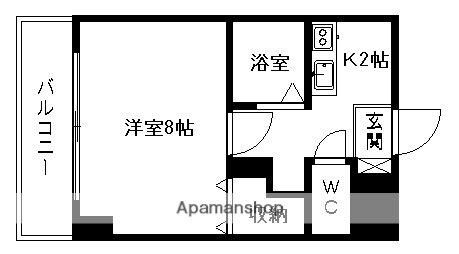 ドミール札幌 7階 1K 賃貸物件詳細