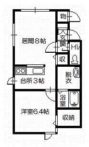北海道旭川市旭町二条３ 旭川駅 1LDK アパート 賃貸物件詳細
