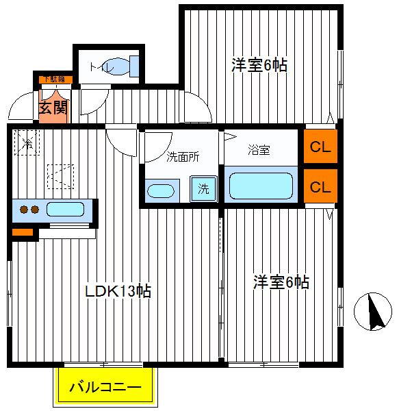東京都昭島市中神町２ 中神駅 2LDK アパート 賃貸物件詳細