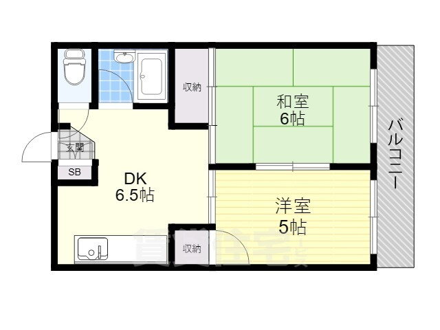 宮之阪ビル 3階 2DK 賃貸物件詳細
