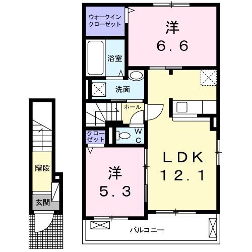 静岡県菊川市下平川 菊川駅 2LDK アパート 賃貸物件詳細