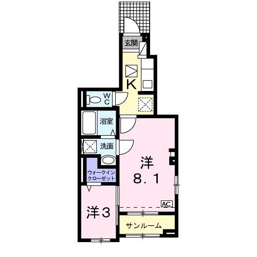 岐阜県岐阜市今嶺１ 西岐阜駅 2K アパート 賃貸物件詳細