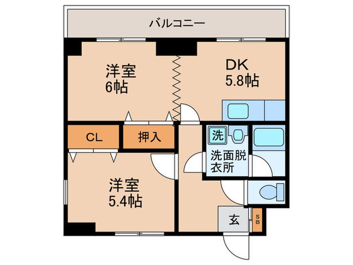 シェトワ桜川 7階 2DK 賃貸物件詳細