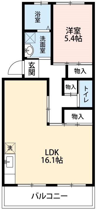 マンションアサイ 2階 1LDK 賃貸物件詳細