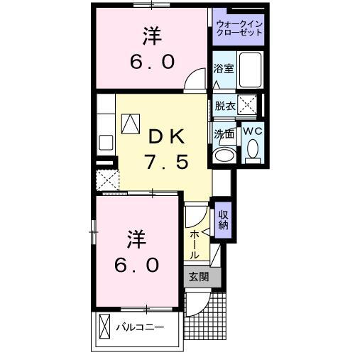 熊本県熊本市南区城南町宮地 2DK アパート 賃貸物件詳細