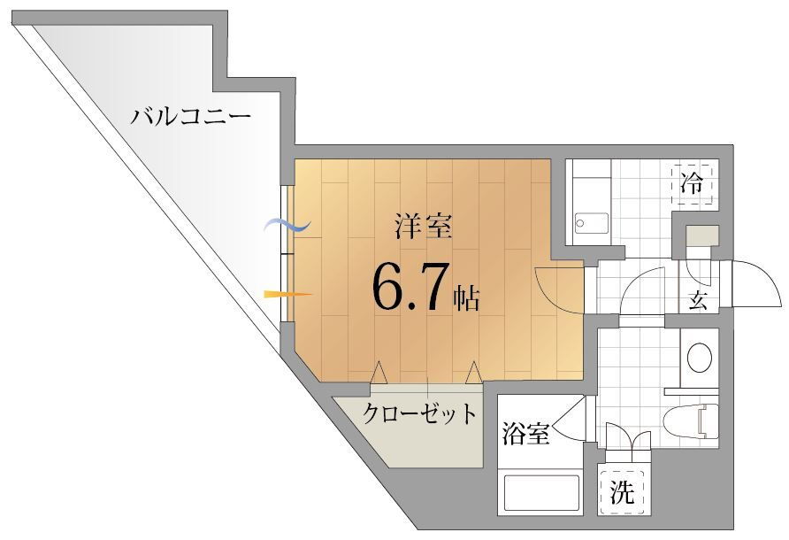 福岡県福岡市中央区白金２ 西鉄平尾駅 1K マンション 賃貸物件詳細