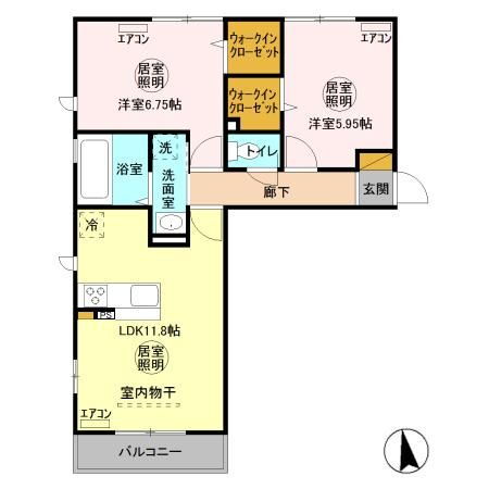 フローラ 3階 2LDK 賃貸物件詳細