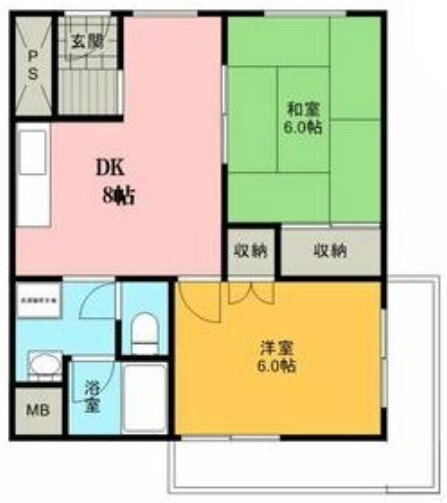 サザンコート 3階 2DK 賃貸物件詳細