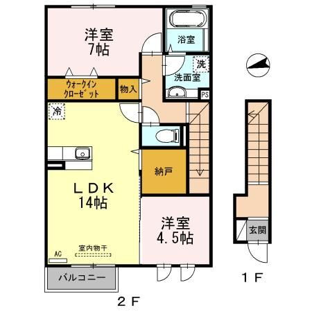 富山県富山市上袋 2LDK アパート 賃貸物件詳細