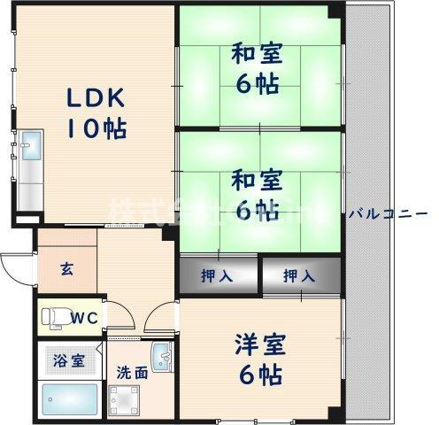 八尾樋口マンション 3階 3LDK 賃貸物件詳細